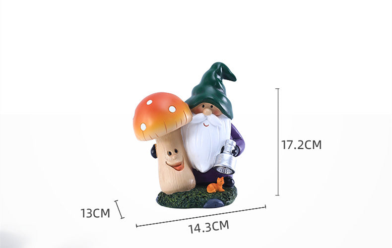 Solar Lamp Garden Mushroom Ornament Outdoor