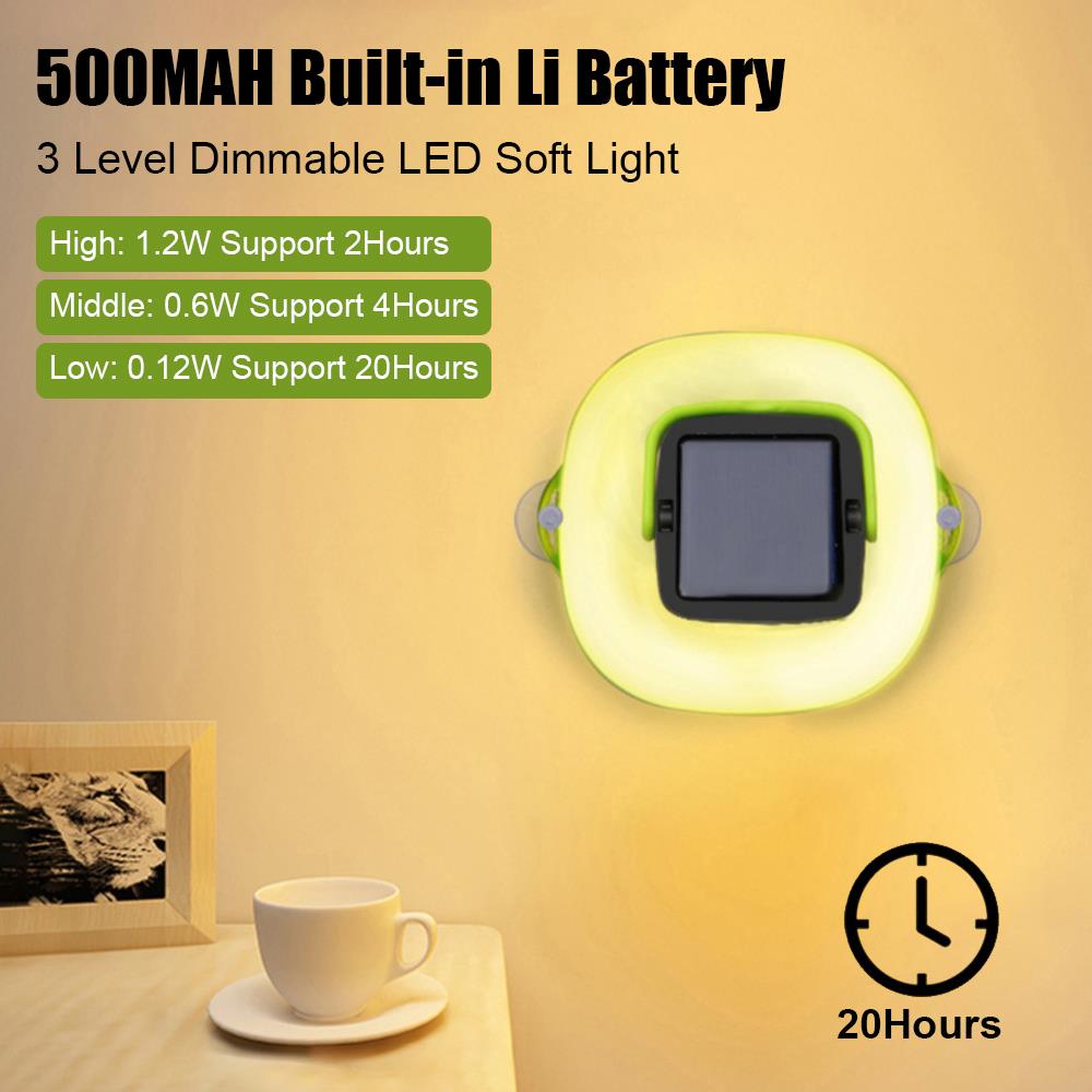 Collapsible Camping Light IP68 Waterproof Solar Foldable Lantern Tent Lighting USB Rechargeable
