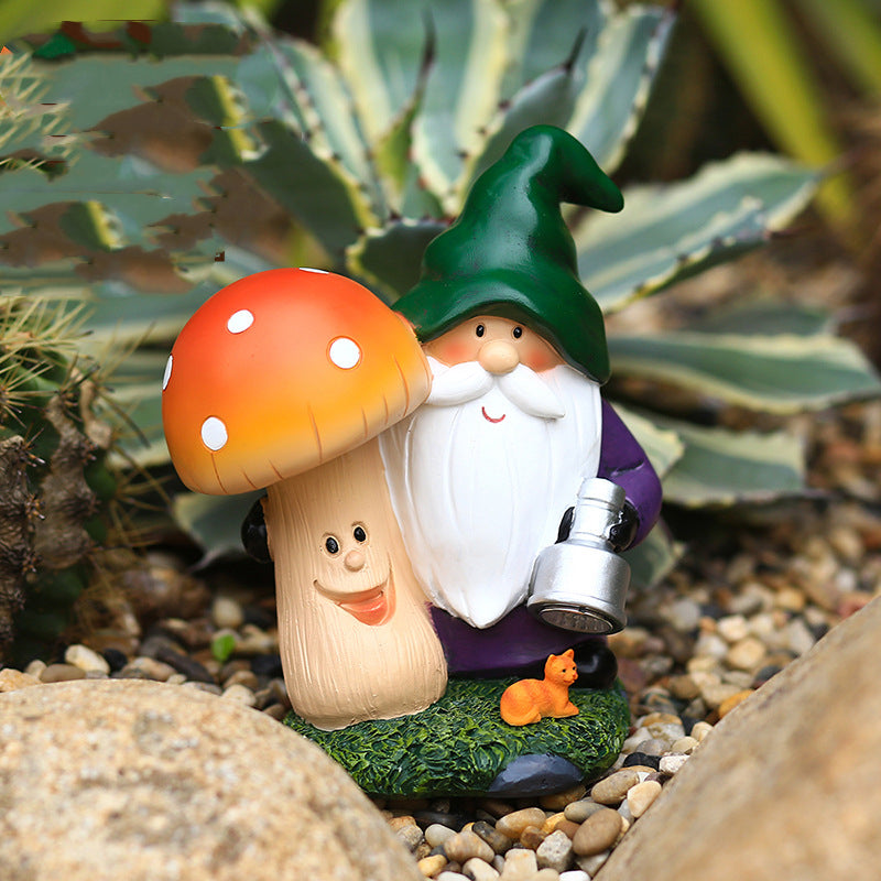 Solar Lamp Garden Mushroom Ornament Outdoor