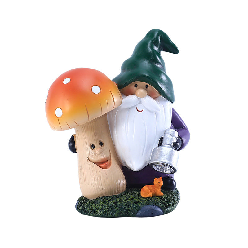 Solar Lamp Garden Mushroom Ornament Outdoor