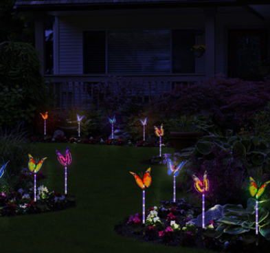 Solar Butterfly Light 7 Color Lawn Garden Villa Landscape Decorative Light