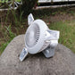 Solar Camping Fan 5000mAh USB Rechargeable 4 Speeds with LED Light Camping Tent Fan for Beach Hiking Home Office Car