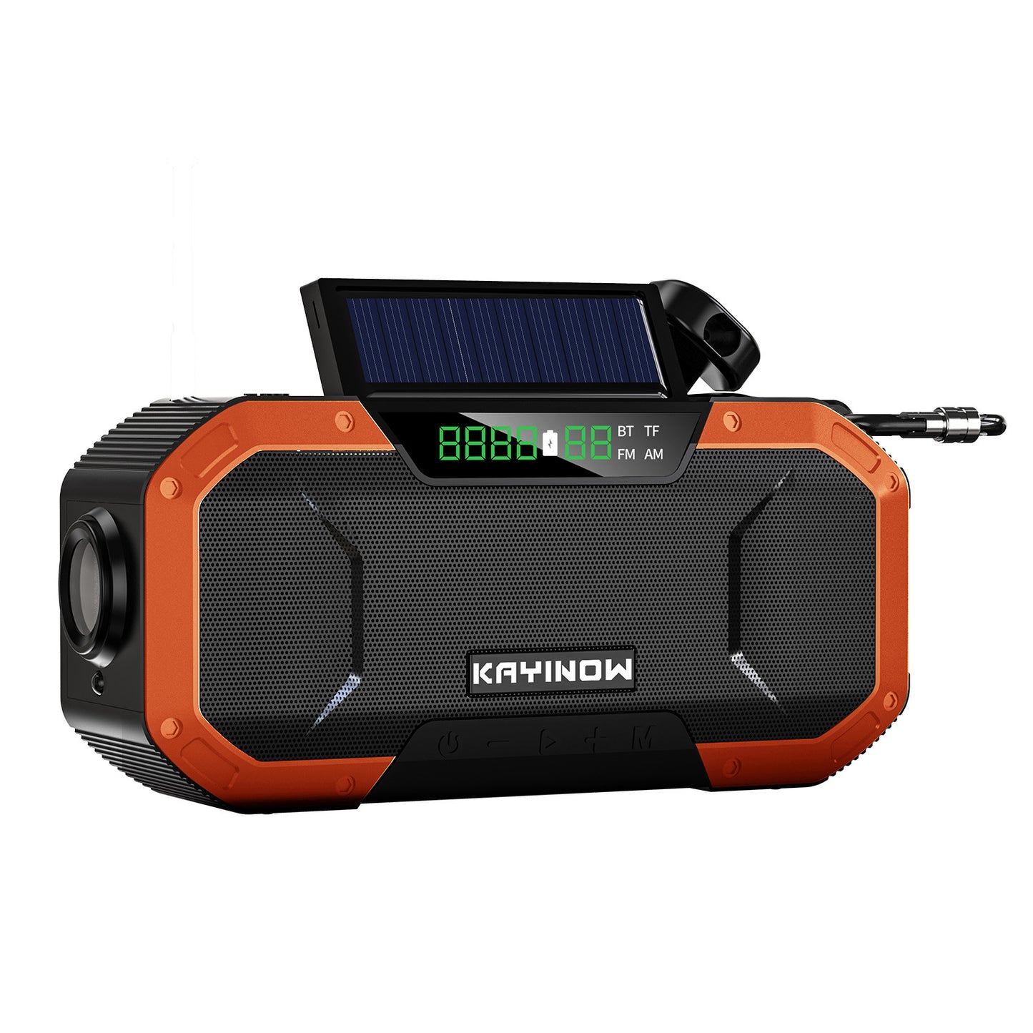 Solar-powered hand radio