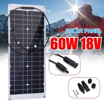 60W Monocrystalline Photovoltaic Solar Cell Power Board Outdoor Portable Emergency