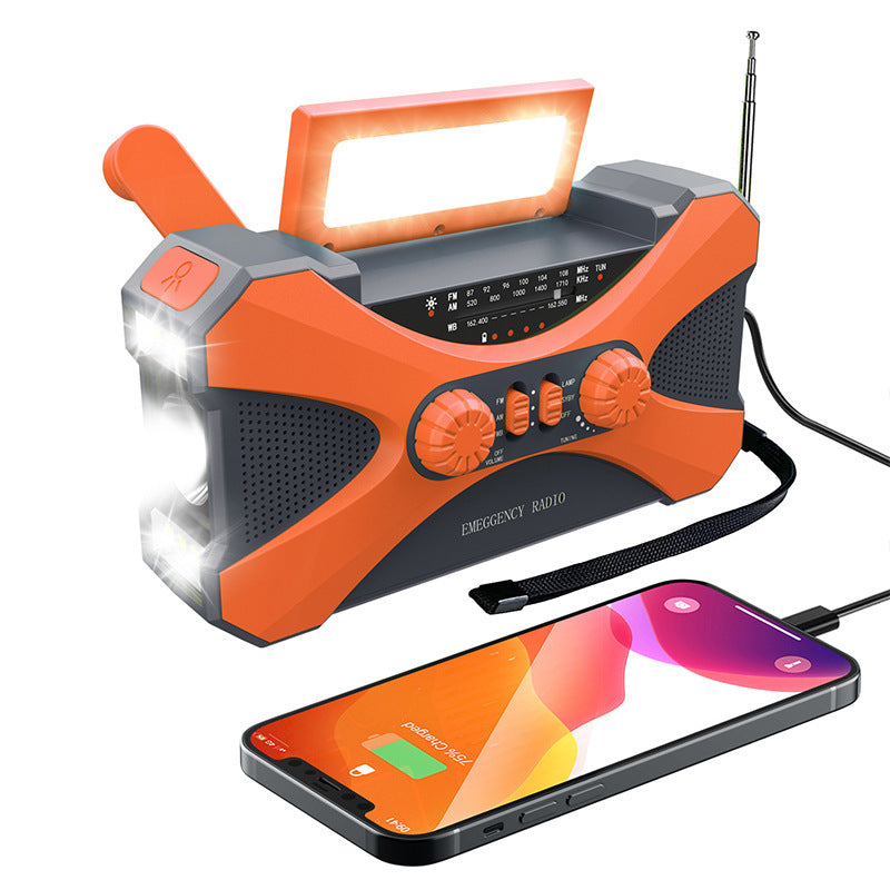 Portable Solar 10000mAh Emergency Radio Hand Crank AM-FM-NOAA