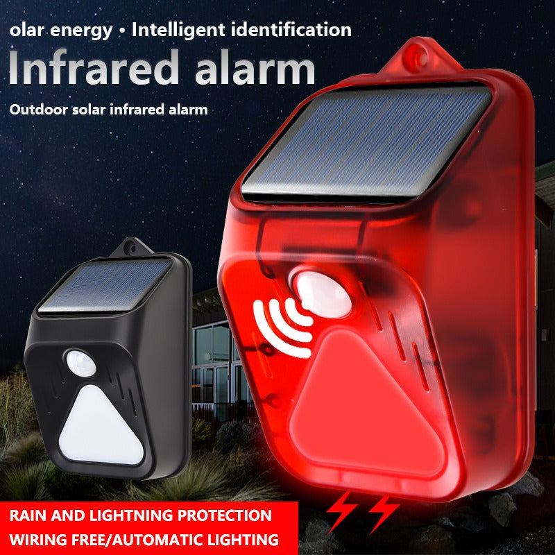 New Solar Alarm Light Human Body Sensing Remote Alarm To Drive Away Animals Solar Alarm Light