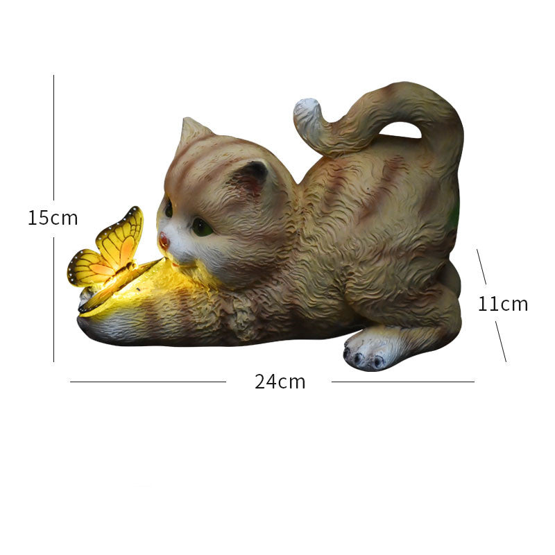 Solar Cat Light Outdoor Garden Decoration