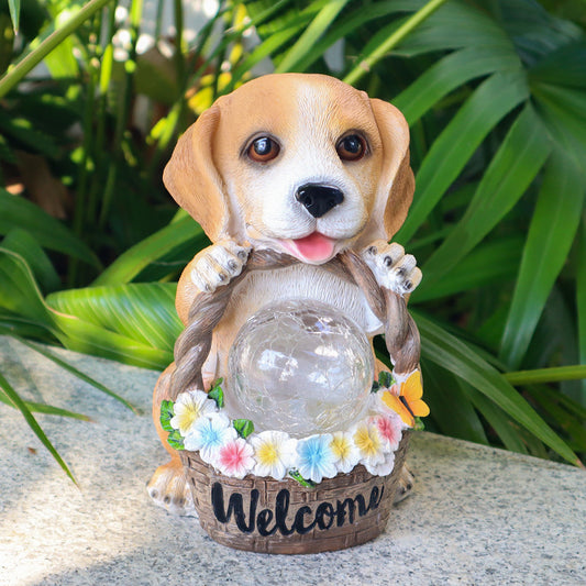 Solar Cute Puppy Home and Garden Decor