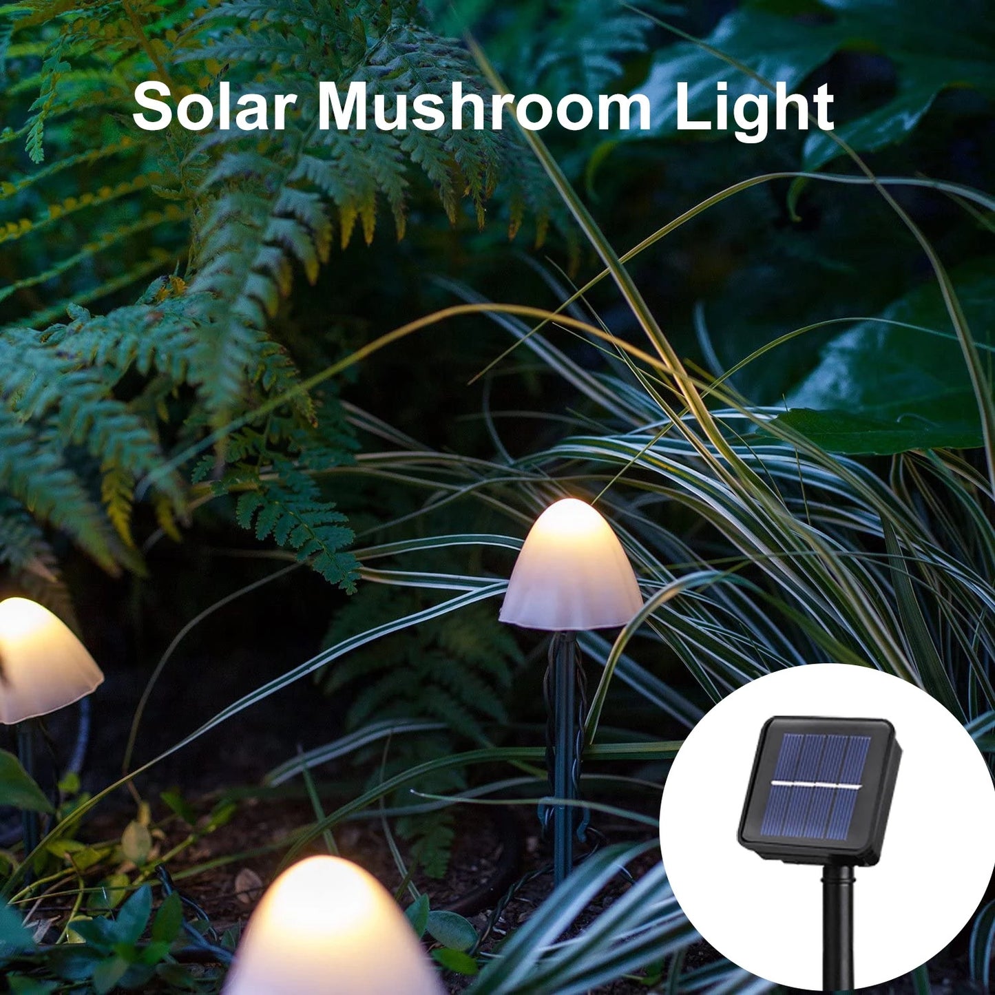 Solar Powered Mushroom Light Garden Villa Micro-view