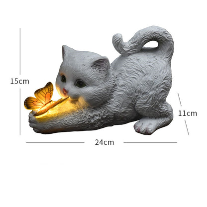 Solar Cat Light Outdoor Garden Decoration