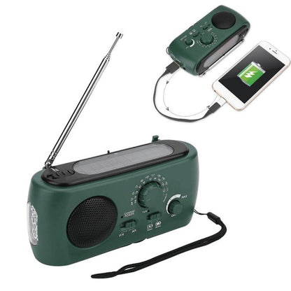 AM FM Solar LED Flashlight Hand Crank Rechargeable Radio