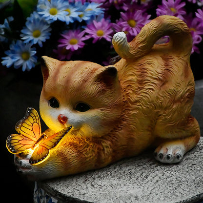 Solar Cat Light Outdoor Garden Decoration